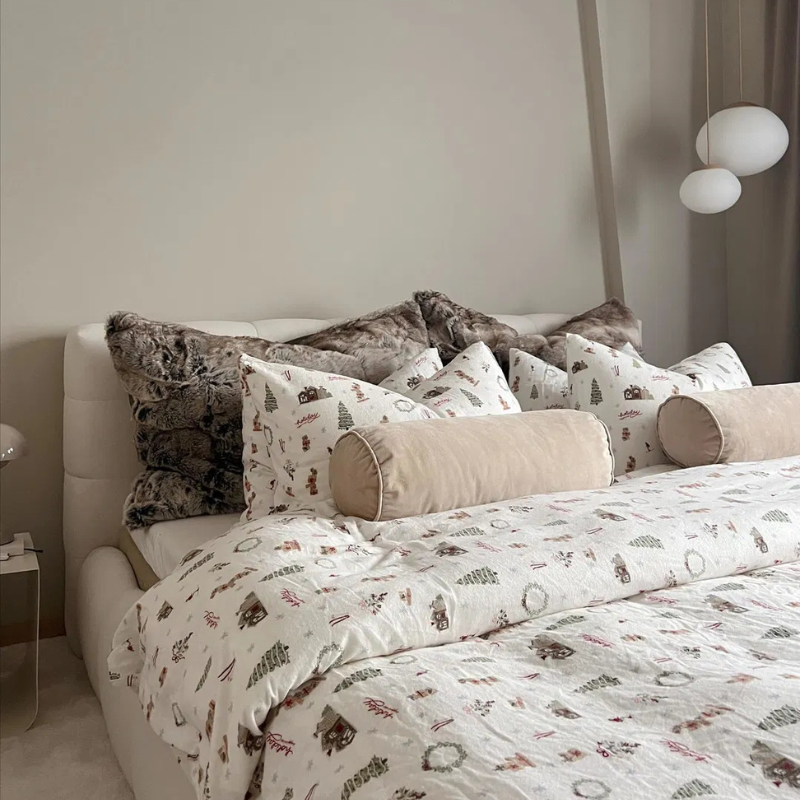 Conjunto de Edredom de Natal em Algodão Egípcio