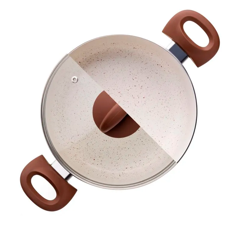 Kit Jogo de 8 Panelas Inox com Revestimento Antiaderente Cerâmico + BRINDE: Utensílios