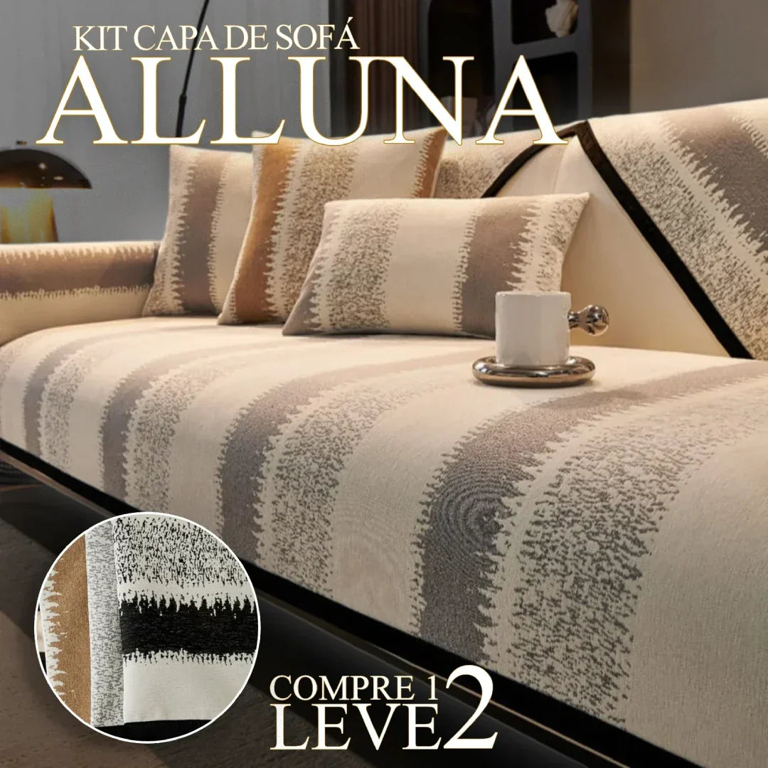 [Pague 1, Leve 2] Capa de Sofá Alluna +  2 Fronhas (BRINDE)