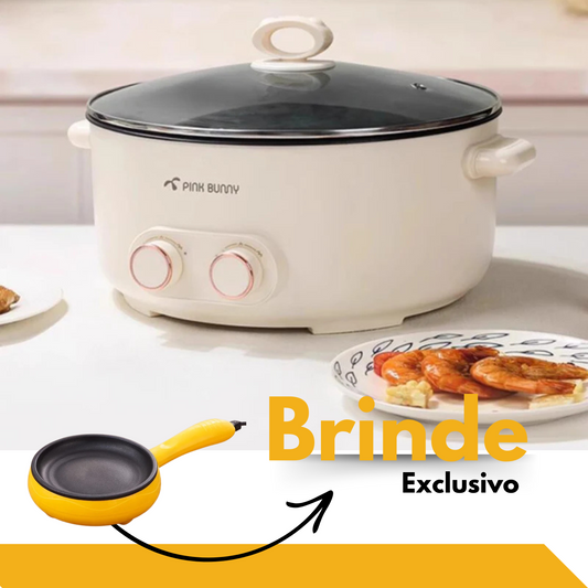 Panela Elétrica Multicompartimentos 2 em 1 + Brinde Limitado